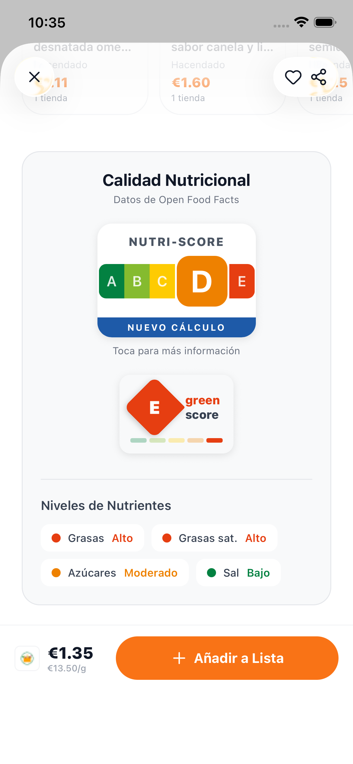 Opciones del producto